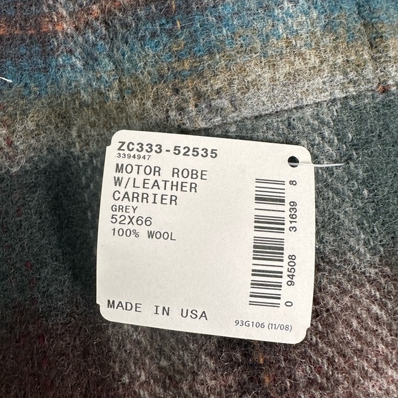 NWT Pendleton Highland Motor Robe Gray Plaid Wool (Buzzmedia) Blanket 52x66 - Picture 7 of 7